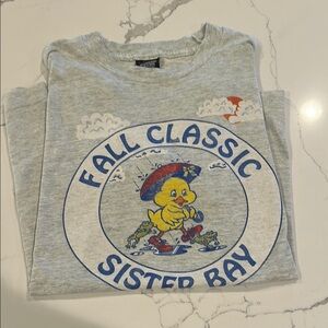 Vintage Screen Stars Light Gray T-Shirt Fall Classic Sister Bay